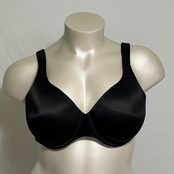 Catherines Bra Uplifting Plunge Underwire Medium Coverage Black Plus Size 52DD - Picture 1 of 3